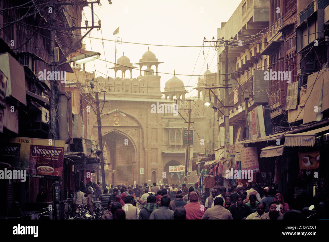 India, Rajasthan, Bikaner, Old Town, Local Market Stock Photo