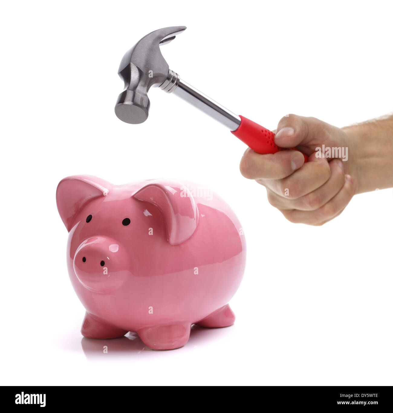 Getting at savings Stock Photo