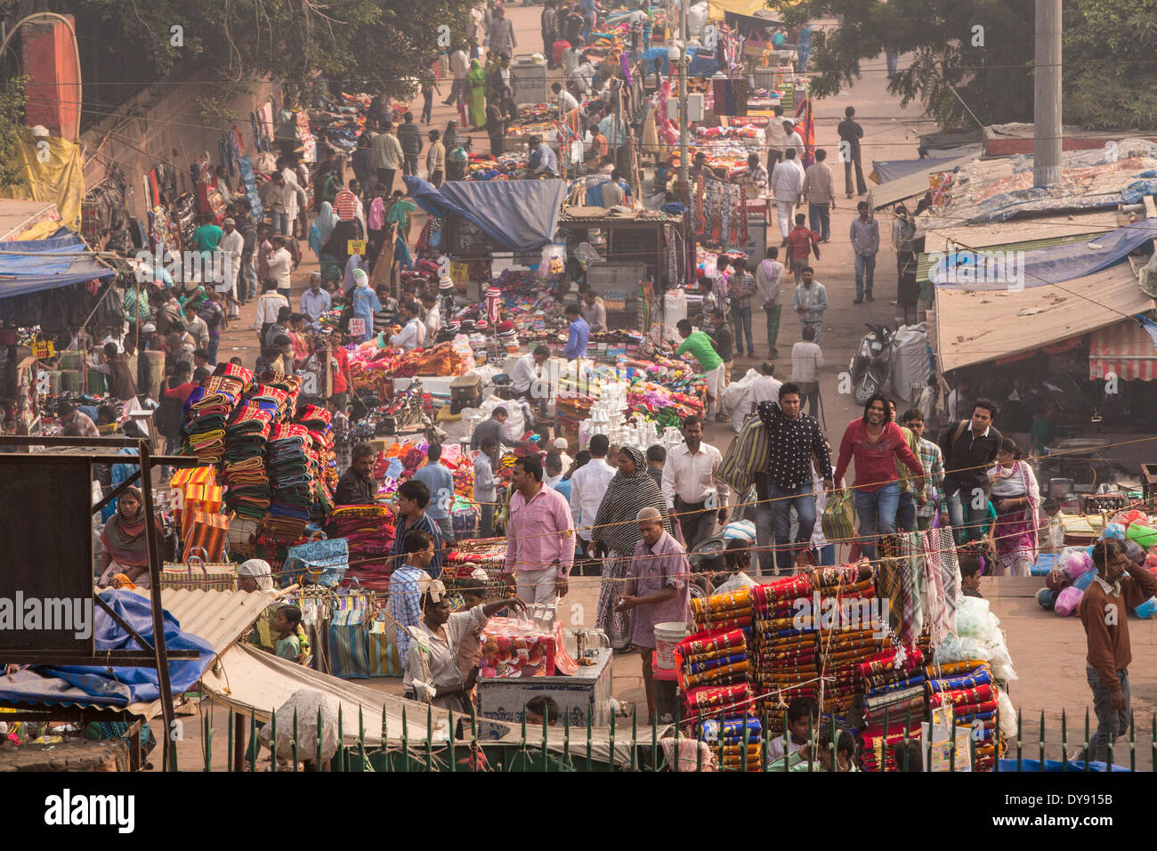 street, Delhi, Asia, town, city, market, person, many, Stock Photo