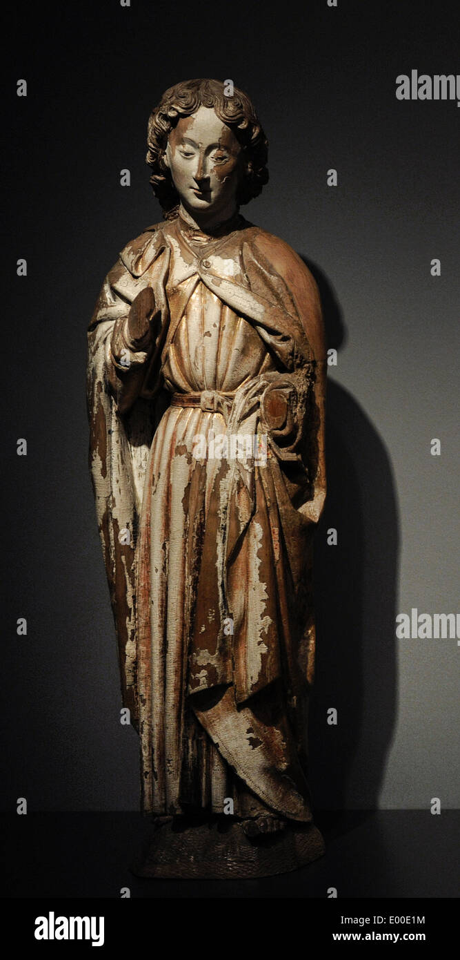 Master of the Statues of Koudewater (active c. 1460-1480). Saint John the Baptist, c. 1470. Rijksmuseum. Amsterdam. Holland. Stock Photo