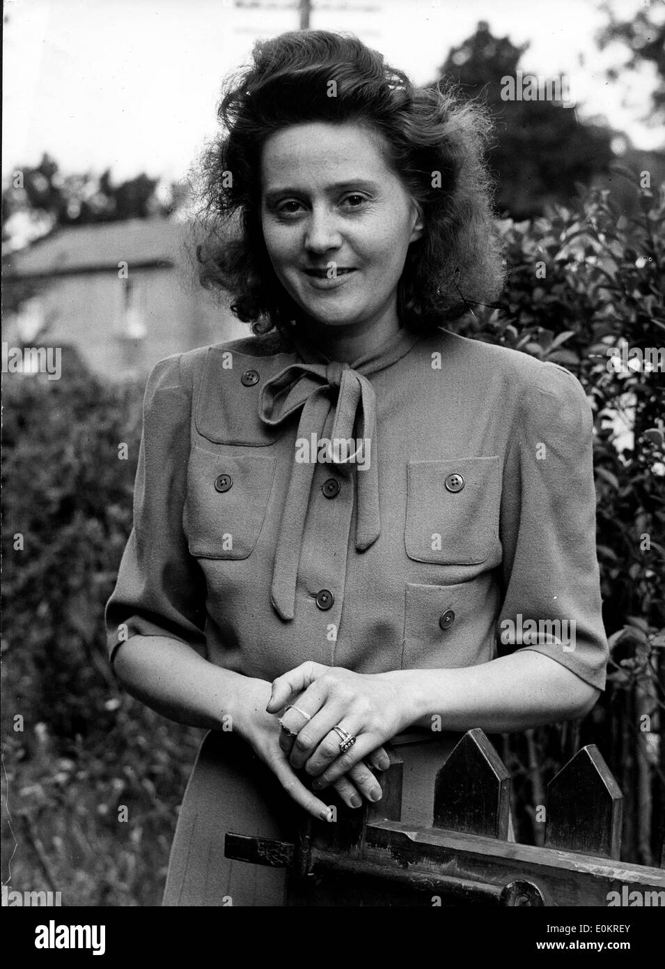 Portrait of Allied heroine Odette Churchill Sansom Stock Photo - Alamy