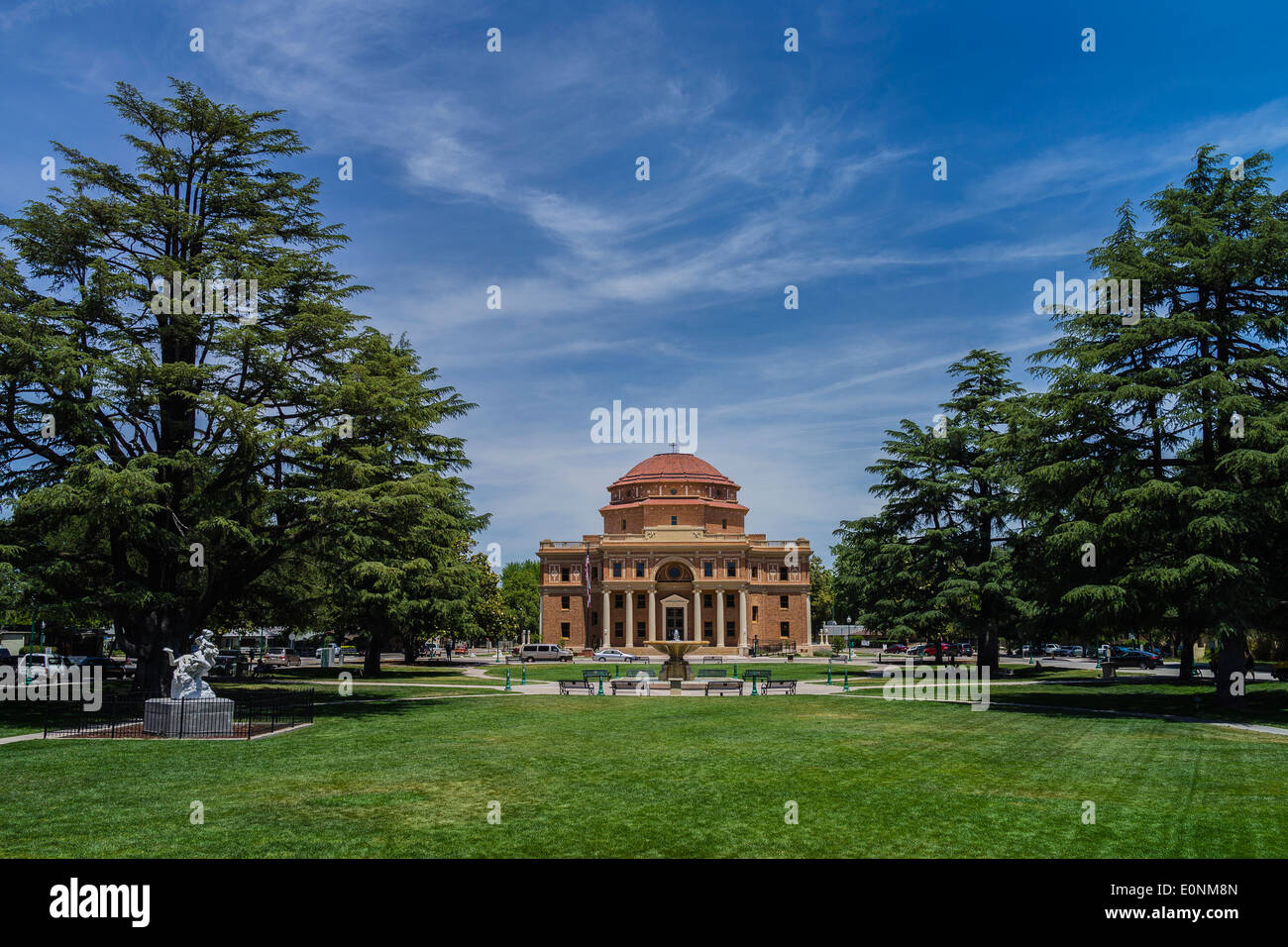 The Atascadero Colony Administrative Building built of local brick and reinforced concrete. Stock Photo