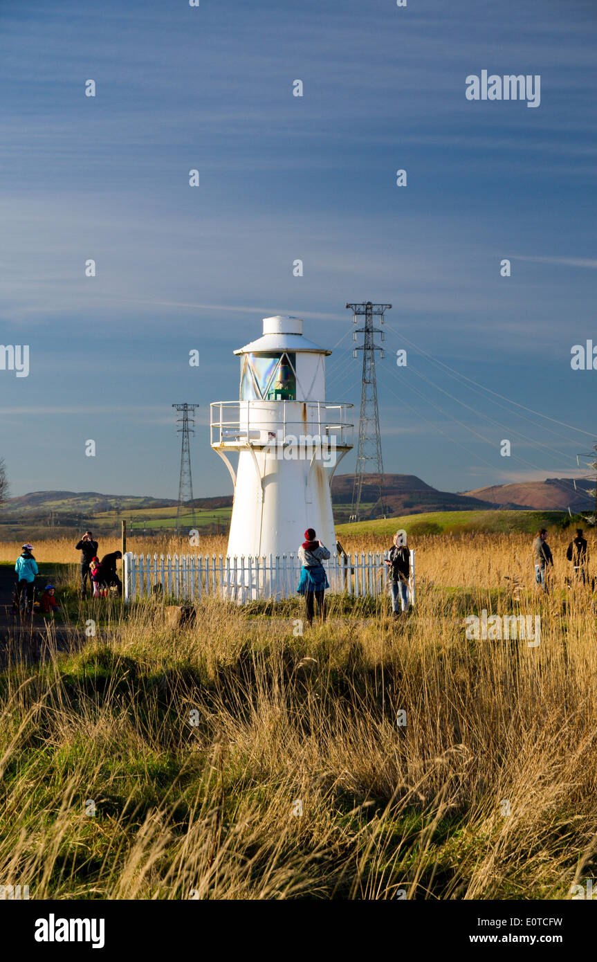 Usk East Lighthouse built in 1893 by Trinity House, Newport, South Wales. Stock Photo