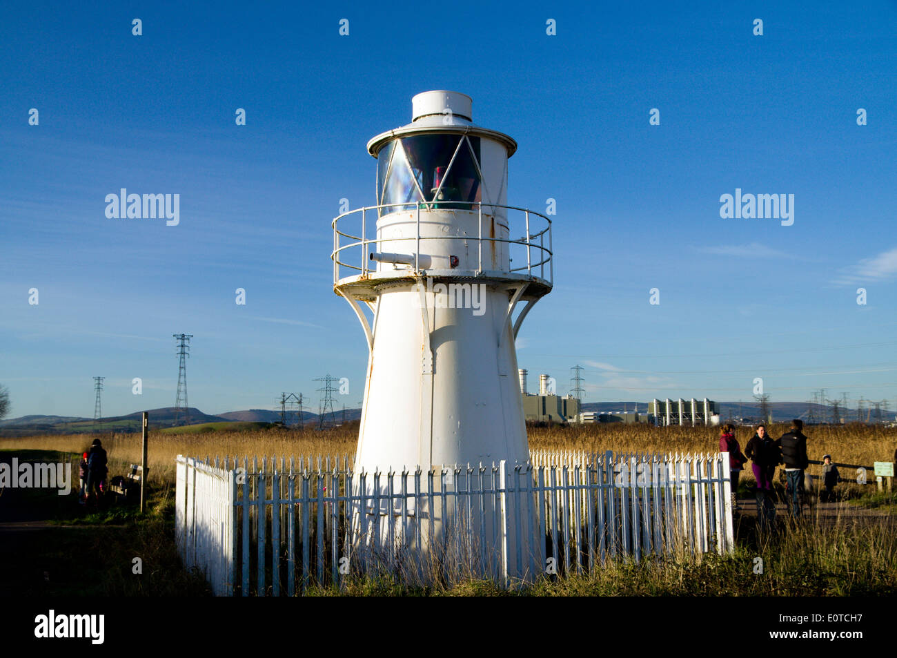 Usk East Lighthouse built in 1893 by Trinity House, Newport, South Wales. Stock Photo