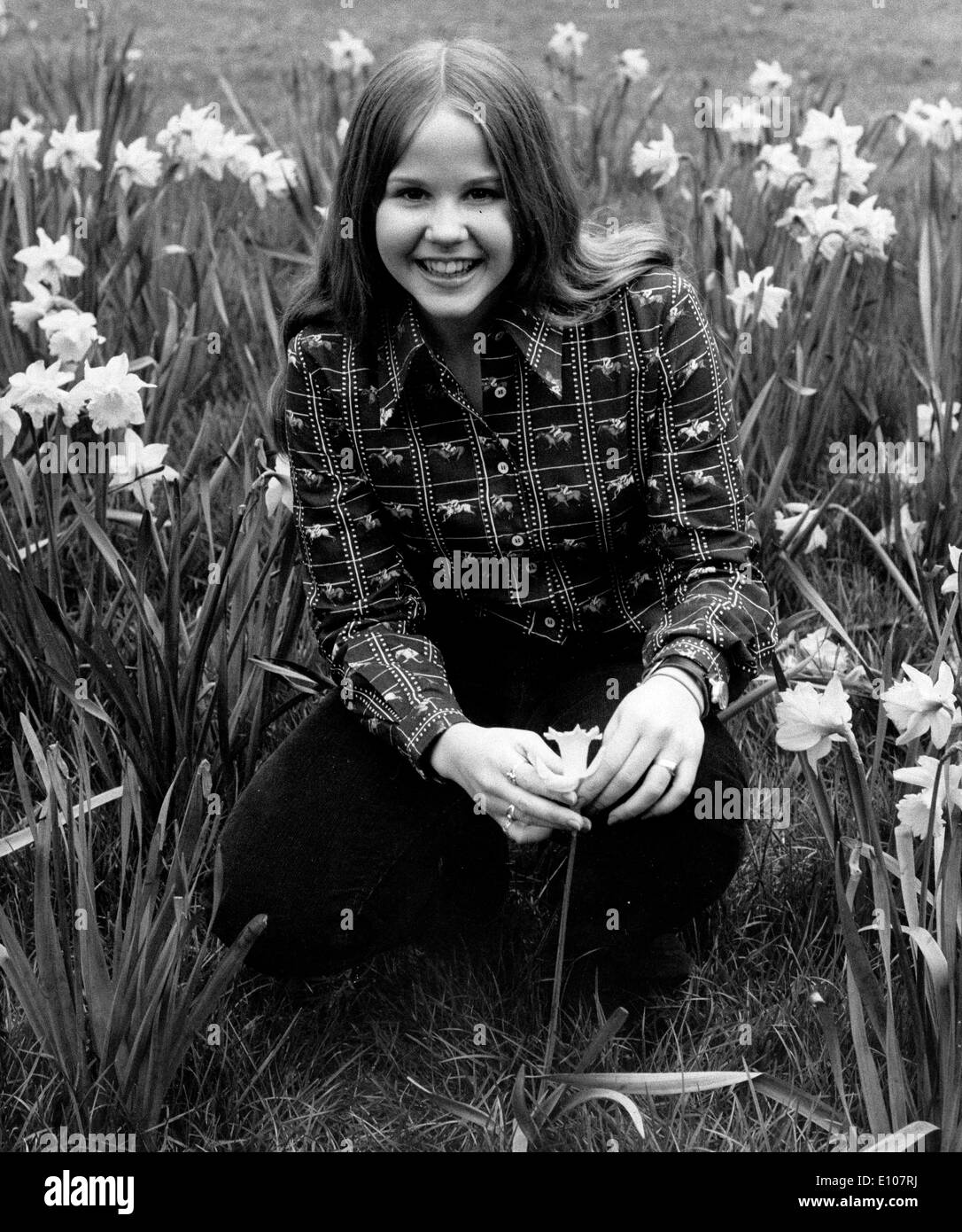 Portrait of Linda Blair in Kensington Gardens Stock Photo