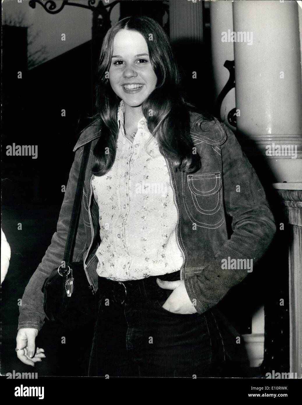 Mar. 03, 1974 - Young Star Of The Film ''The Exorcist'' Arrives In London: The young actress star of the film ''The Exorcist'' fifteen year-old Linda Blair arrived in London this morning. She is in London for the West End showing of the film. In the film she plays the part of a devil-possessed girl and she has been nominated for an Academy award for her part in the film. Photo shows 15 year old Linda Blair seen in London this morning after arriving from America. Stock Photo