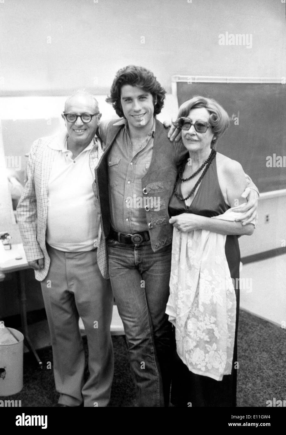 Actor John Travolta with his parents Stock Photo