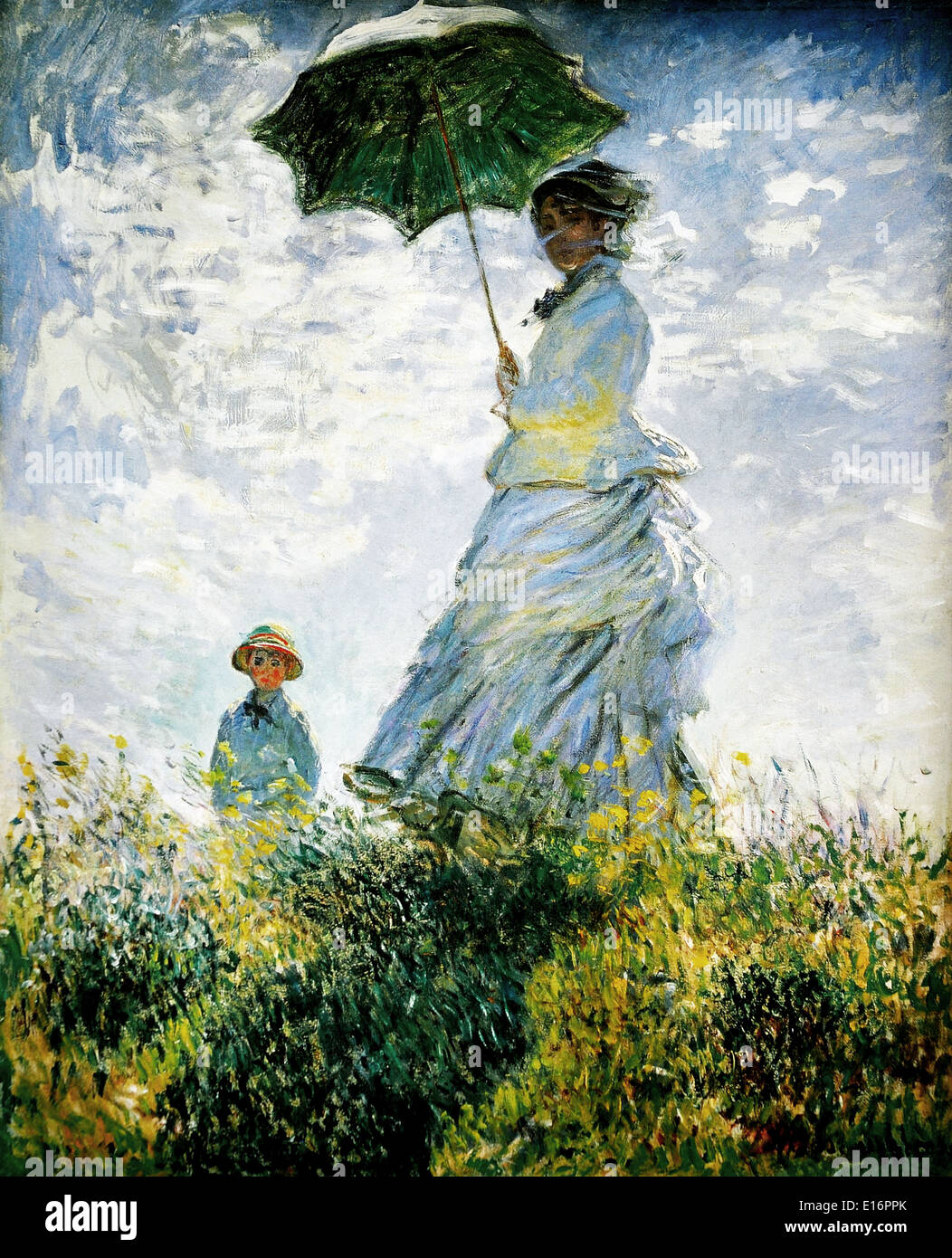 Woman with a Parasol by Claude Monet, 1875 Stock Photo