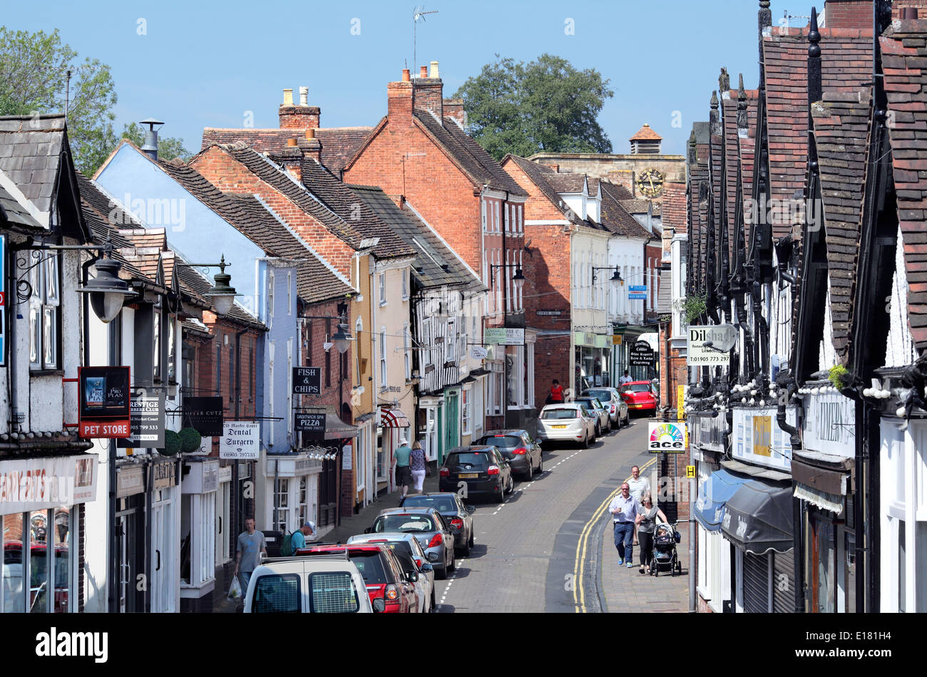 The High Street, Droitwich Spa, Worcestershire. Stock Photo