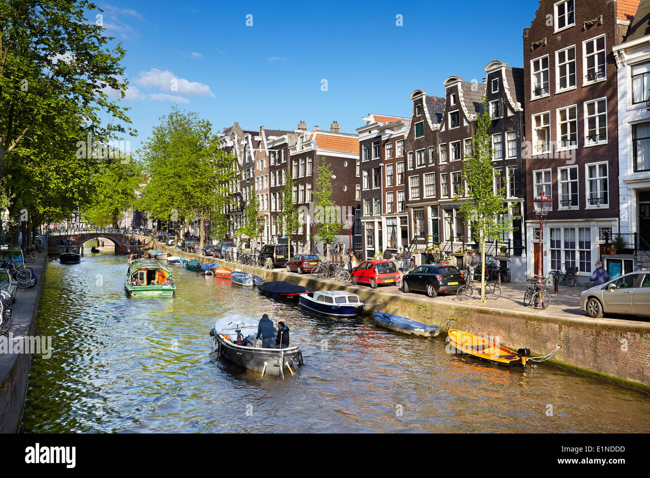 Amsterdam canal - Holland Netherlands Stock Photo