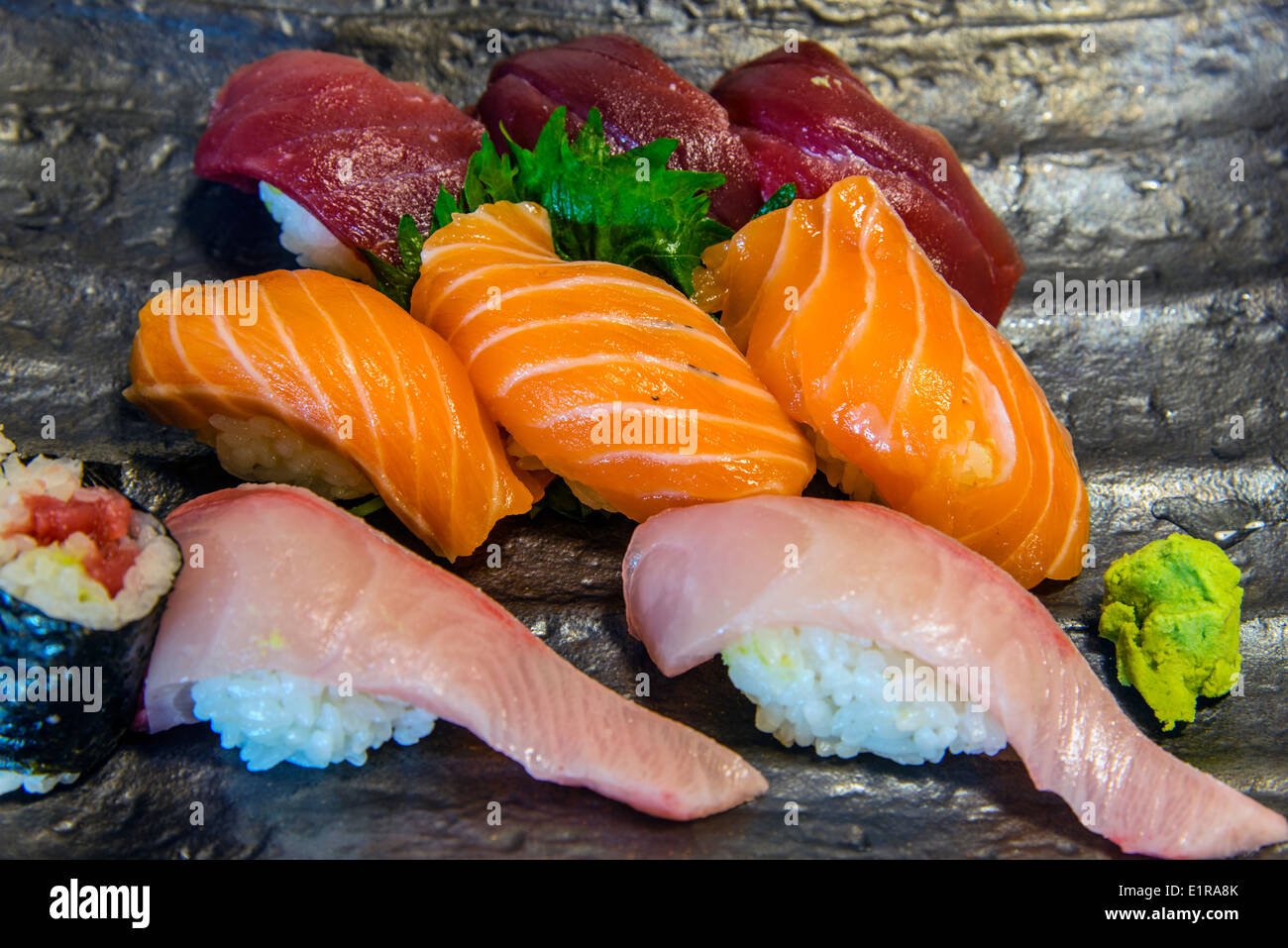 Mix sushi plate, Kyoto, Japan Stock Photo