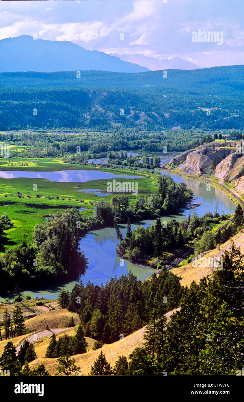 Columbia River near Radium Hot Springs, British Columbia, Canada Stock Photo