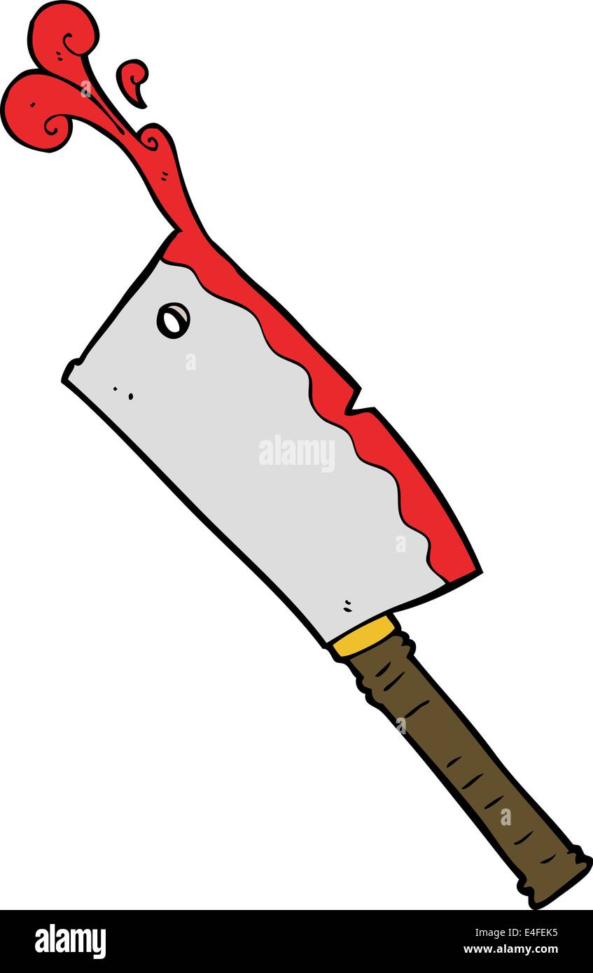 cartoon meat cleaver Stock Vector