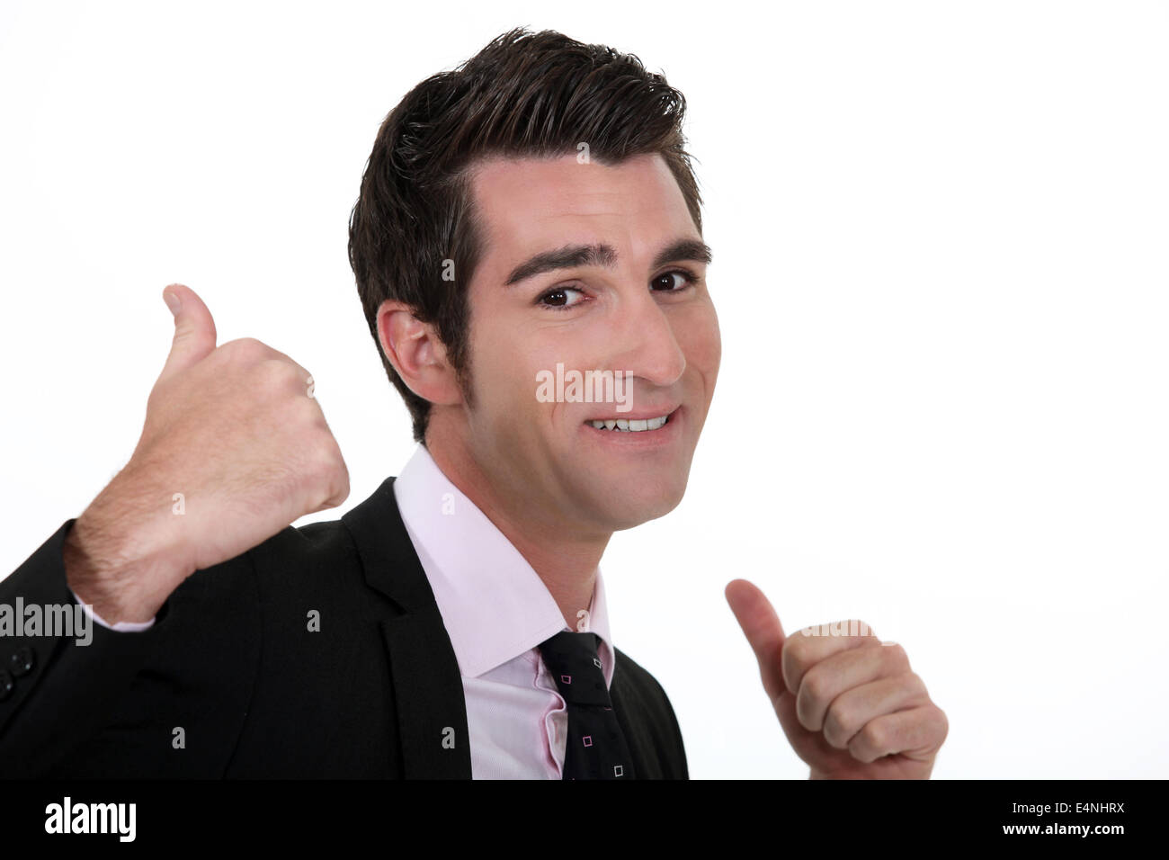 businessman thumbs up Stock Photo