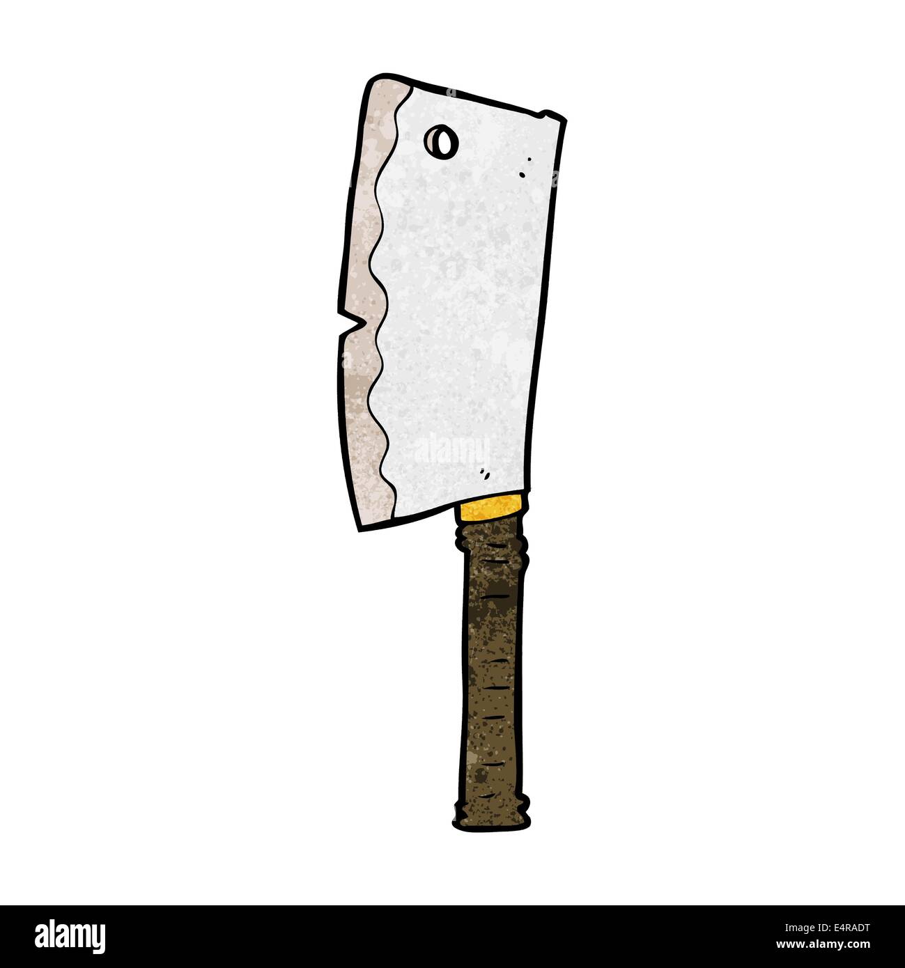 cartoon meat cleaver Stock Vector