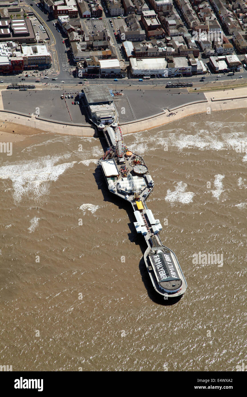 aerial view of Blackpool's Central Pier Stock Photo