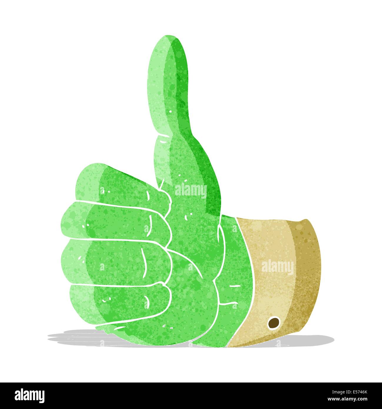 cartoon thumbs up symbol Stock Vector