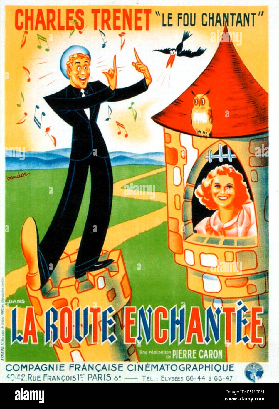 THE ENCHANTED HIGHWAY, (LA ROUTE ENCHANTEE), French poster, 1938 Stock Photo