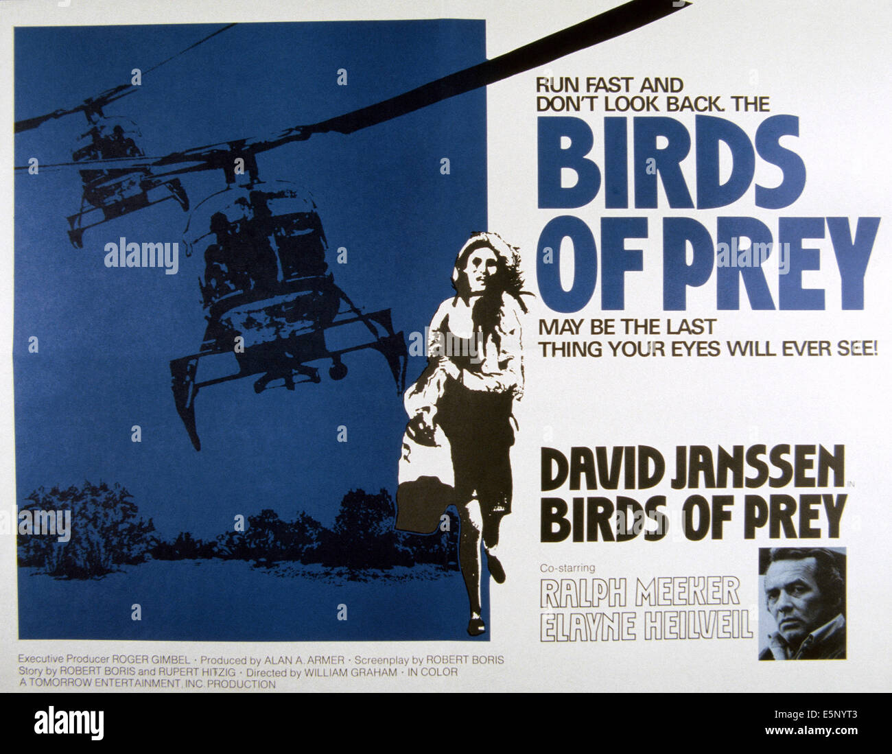 BIRDS OF PREY, David Janssen (bottom), 1973 Stock Photo