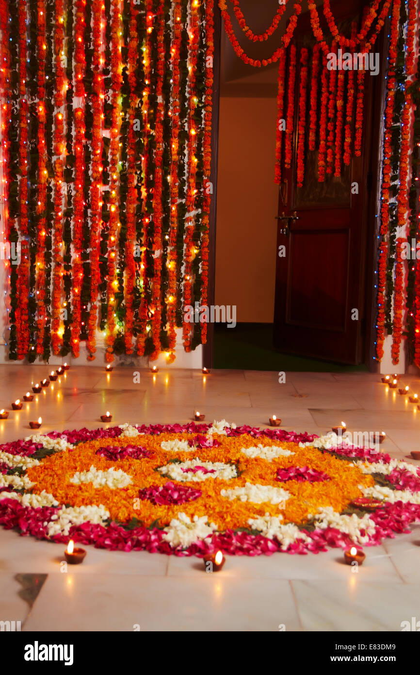 indian Diwali Festival Rangoli Stock Photo - Alamy