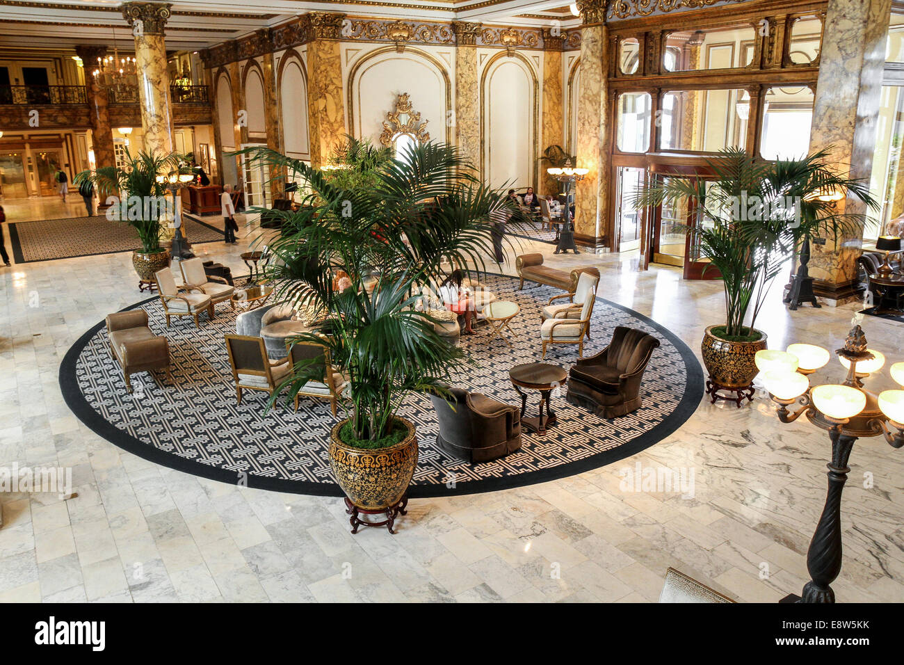 Fairmont San Francisco hotel lobby, Nob Hill Stock Photo