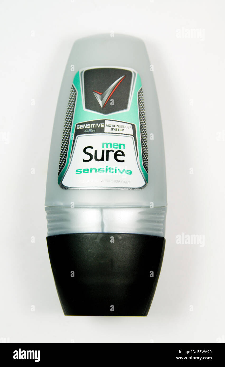 Mens Sure sensitive skin deodorant. Stock Photo