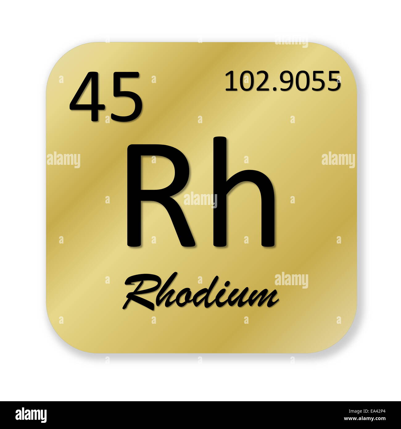 Rhodium element Stock Photo