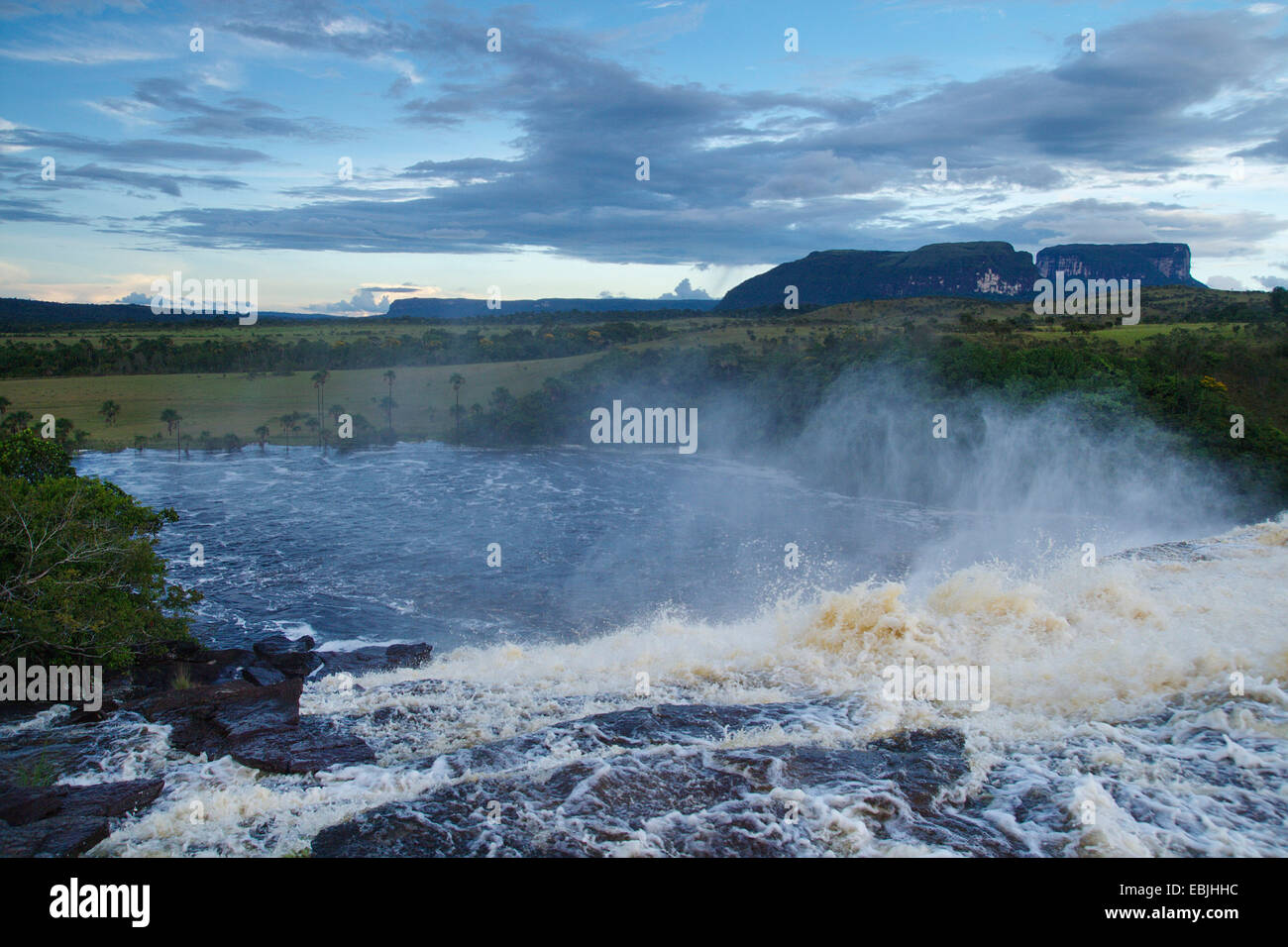 at the Salto Sapo near Canaima, Venezuela, Canaima National Park Stock Photo