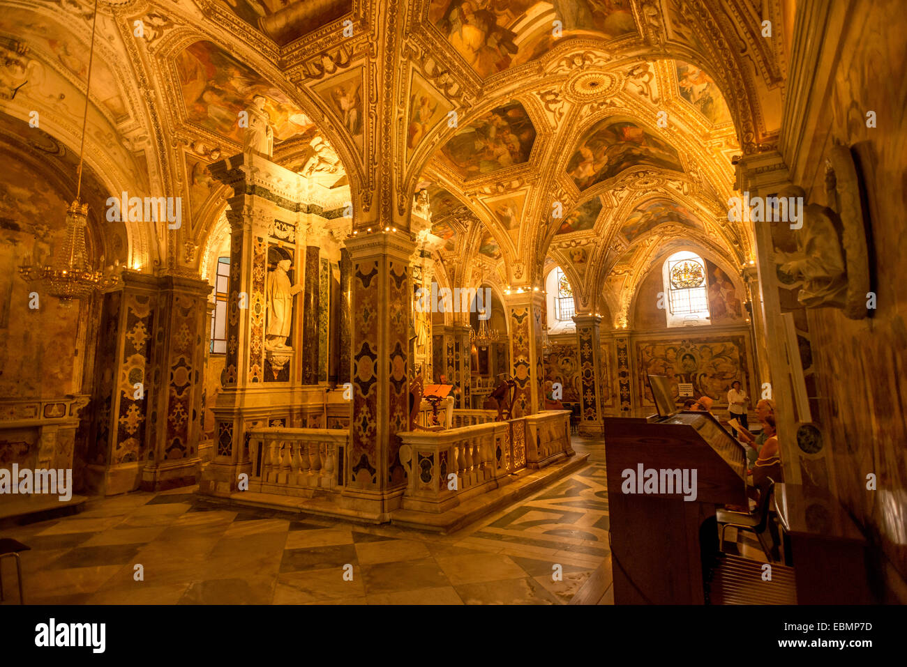 The crypt of St Andrew in Amalfi Cathedral in Italy. Stock Photo