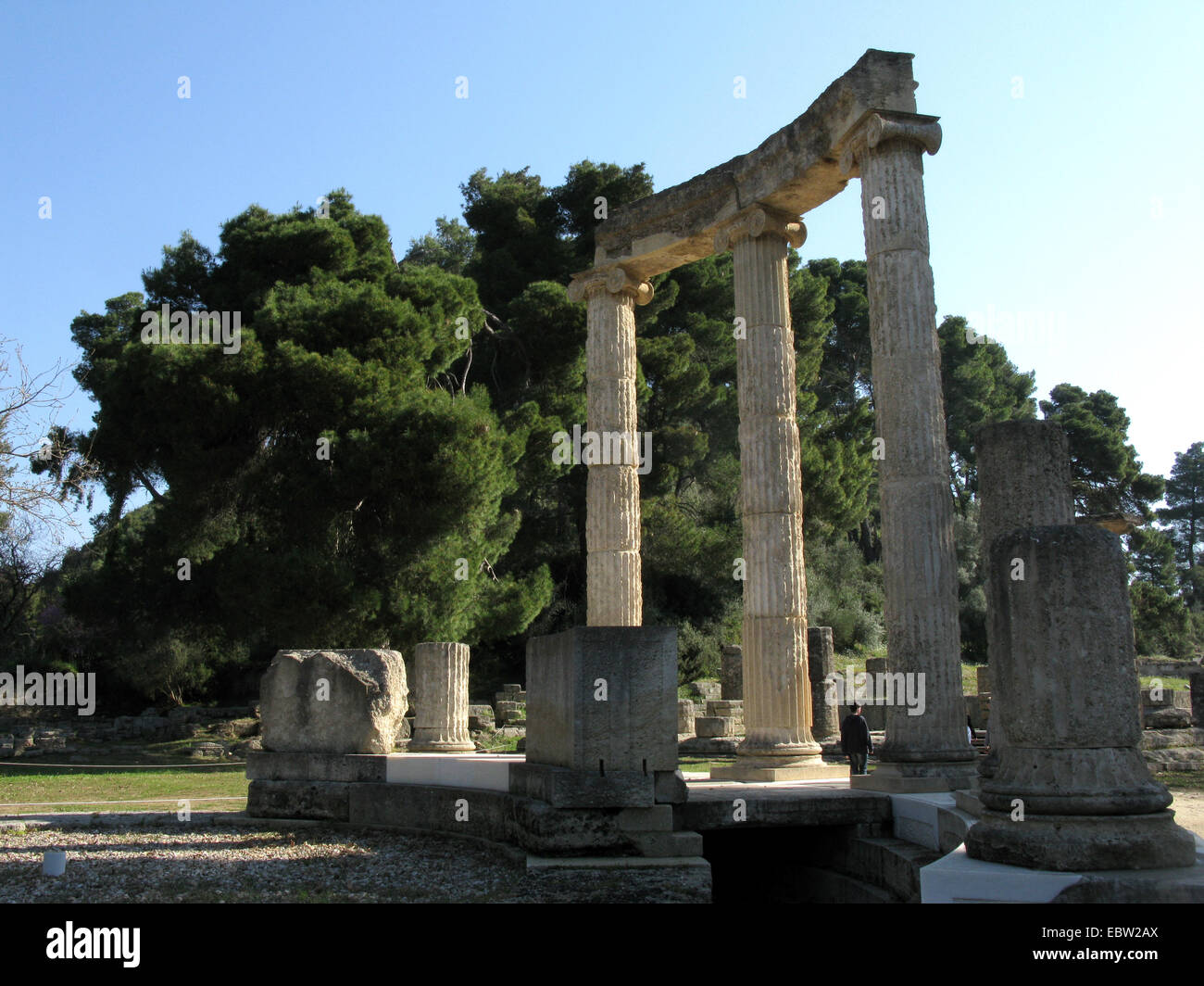 Philippeion in Olympia, Greece, Peloponnes, Olympia Stock Photo