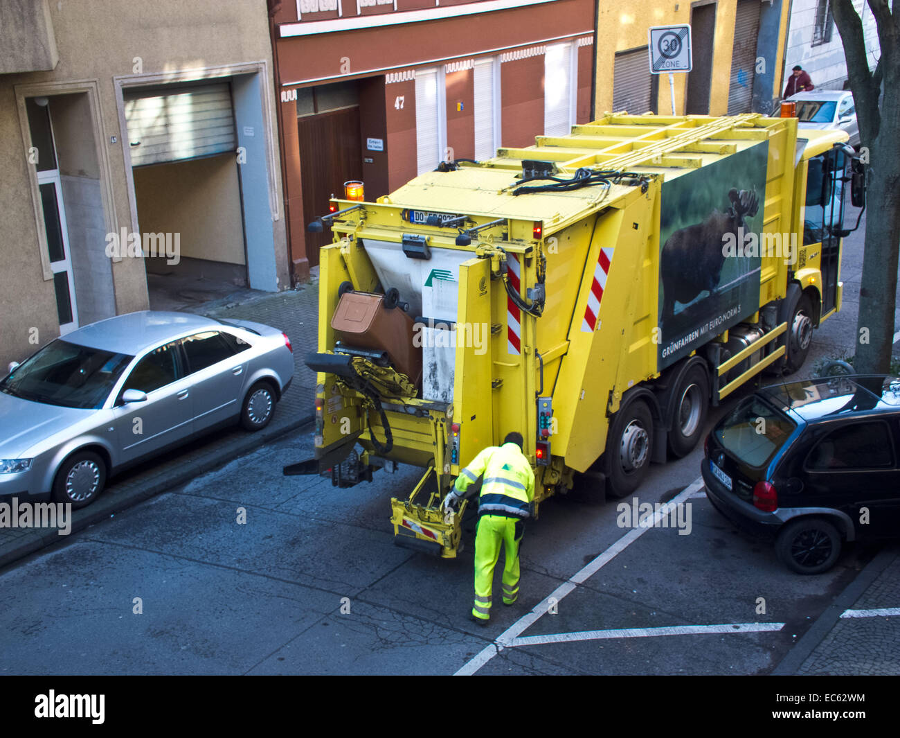 garbage truck Stock Photo