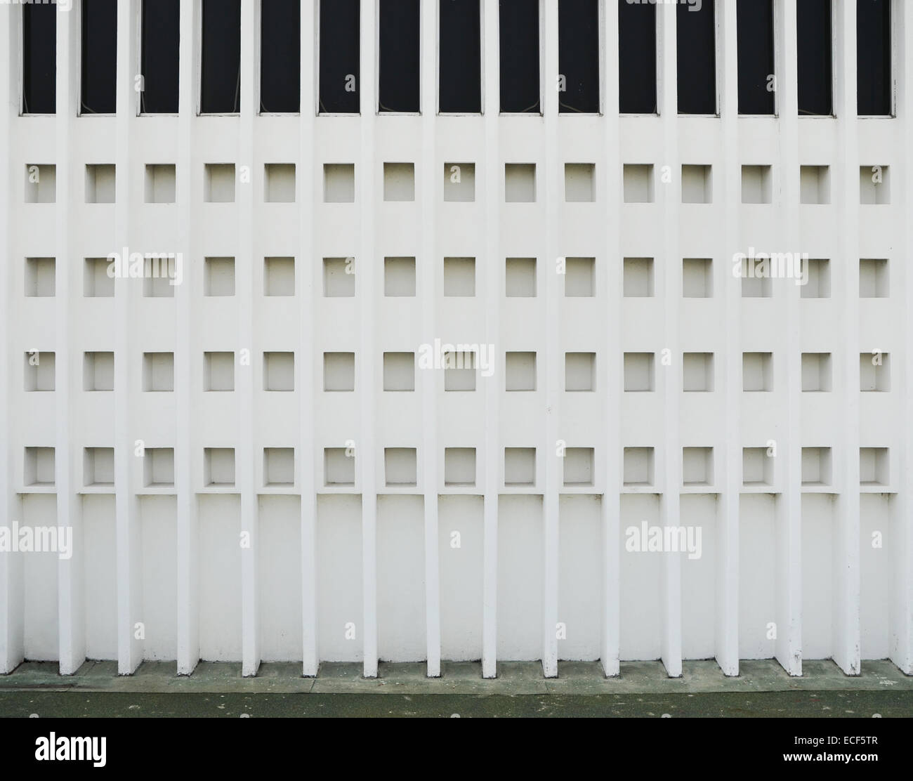 Classic ventilation void on concrete wall Stock Photo