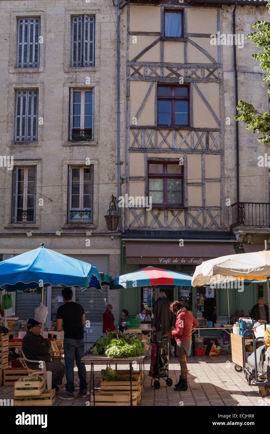 France, Dordogne, Perigord Blanc, Perigueux, market Stock Photo