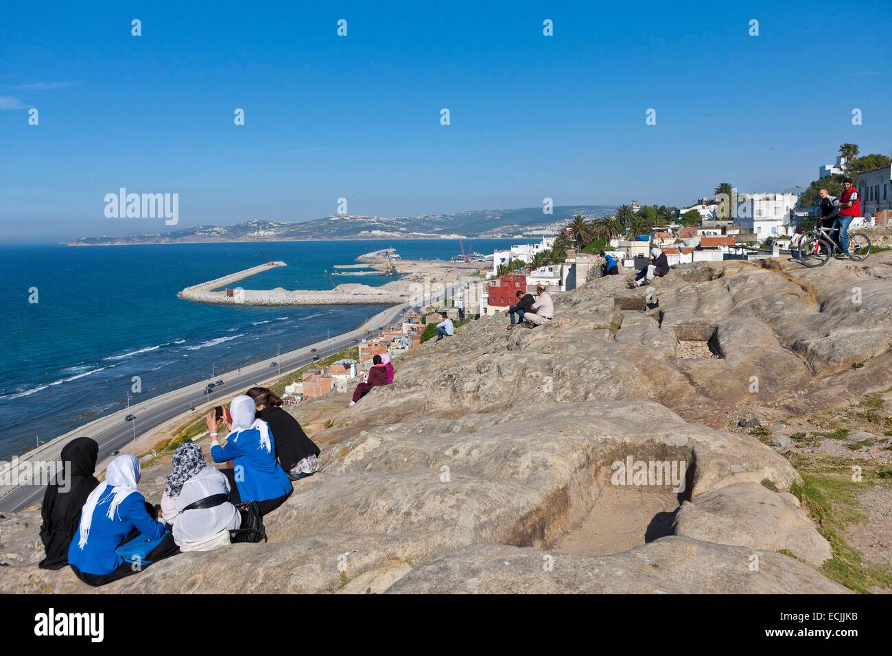 Morocco, Tangier Tetouan region, Tangier, Marshan neighborhood, Phoenician and Roman tombs Stock Photo