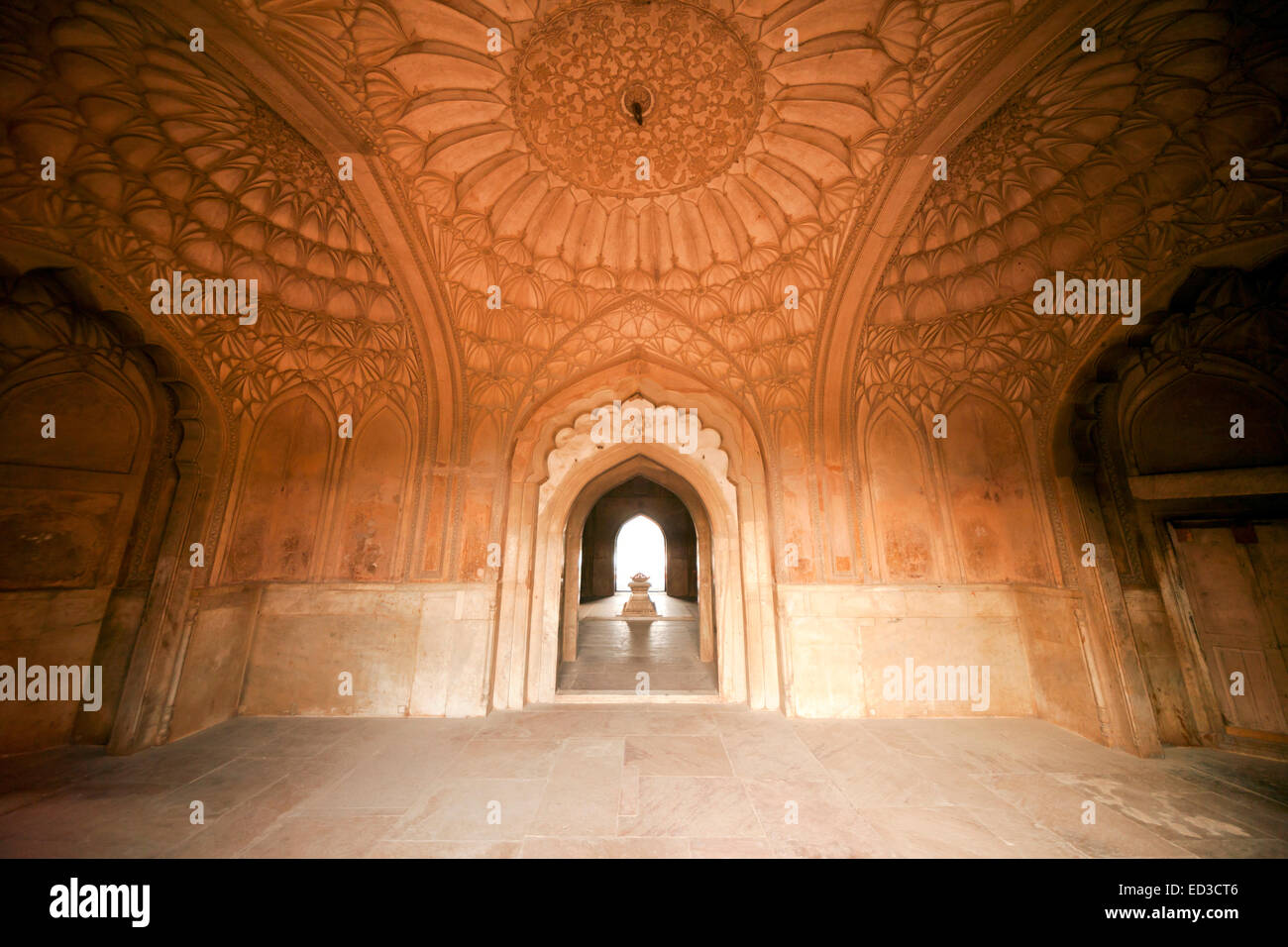 interior and Cenotaph,  Tomb of Safdarjung, Delhi, India, Asia Stock Photo