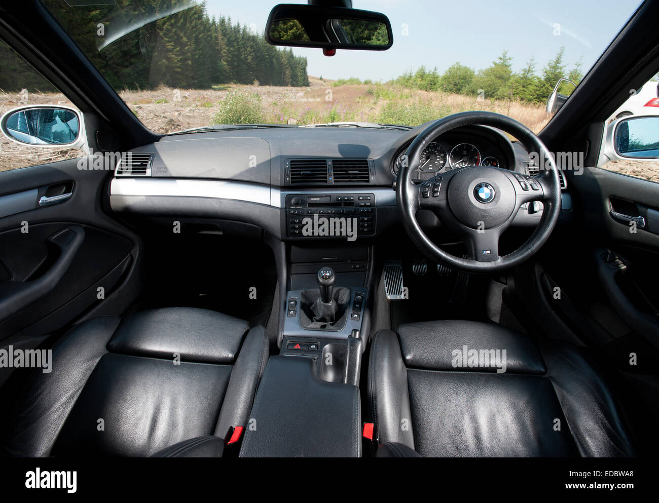 2002 E46 335d BMW 3 Series interior Stock Photo