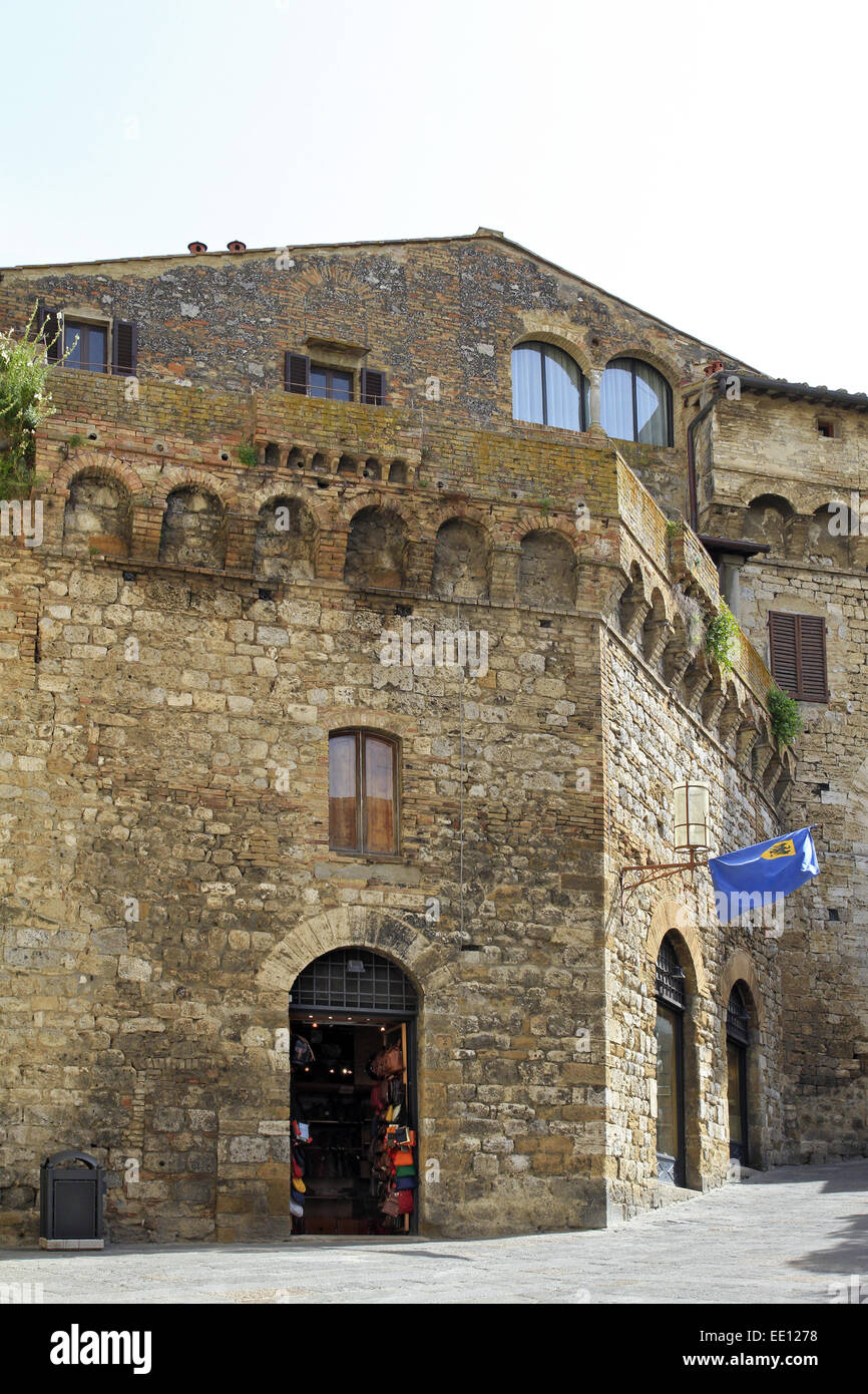 Europa, Italien, Toskana, Altstadt von San Gimignano Stock Photo