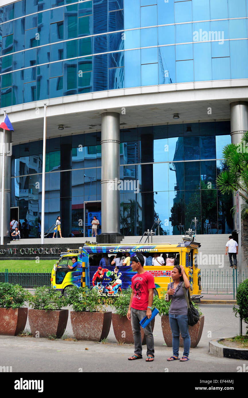 Jeepney Cebu Business Park Philippines Stock Photo