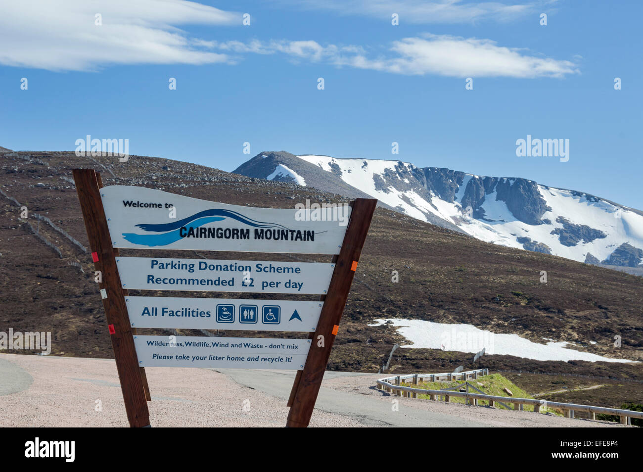 Cairngorm carpark, Aviemore,  Highland, Scotland, UK Stock Photo