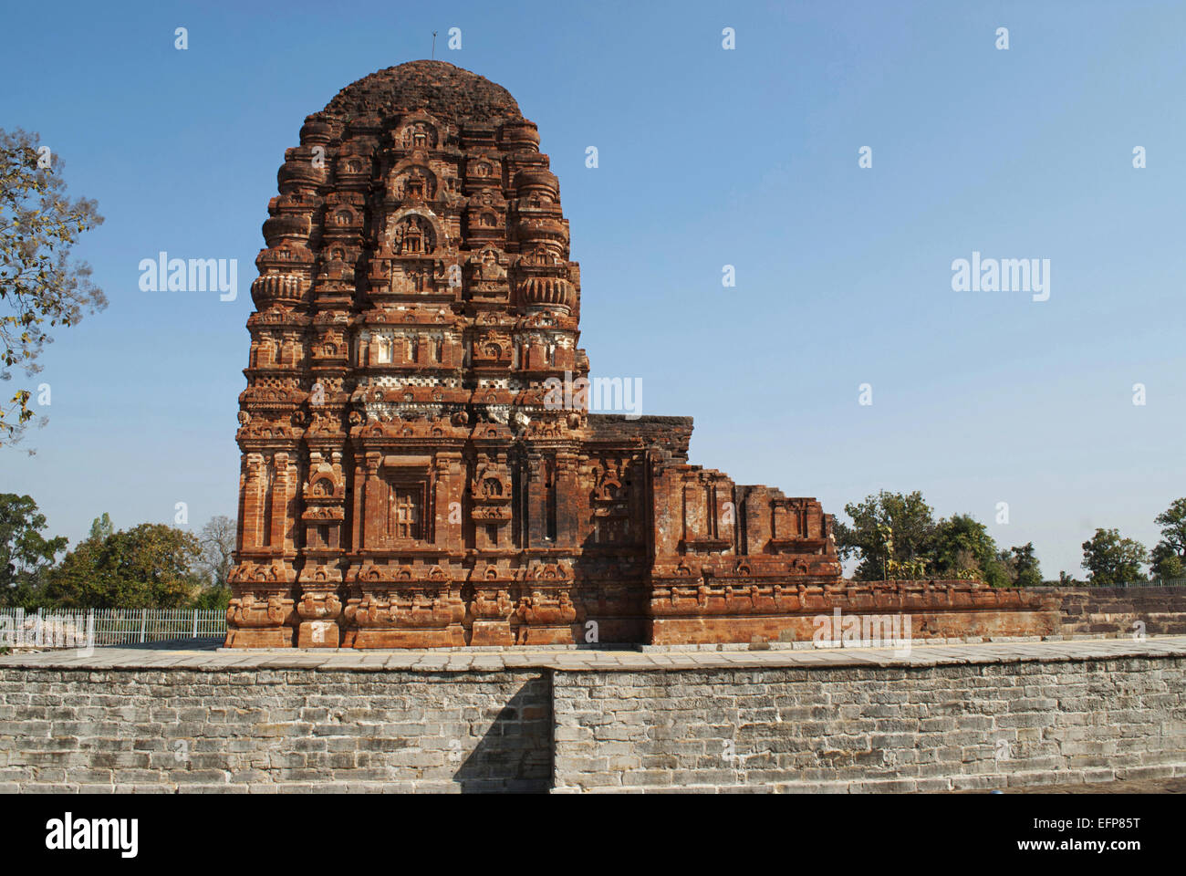 Laxman temple, General View South Sirpur, Dist. Mahasamunda Raipur, India 7th century CE Stock Photo