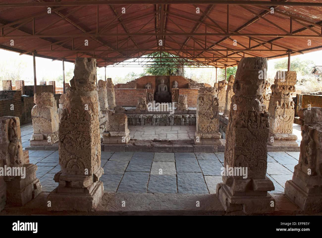 Interior view. Buddha Vihar Sirpur, Dist. Mahasamunda Raipur, India 7th century CE Stock Photo