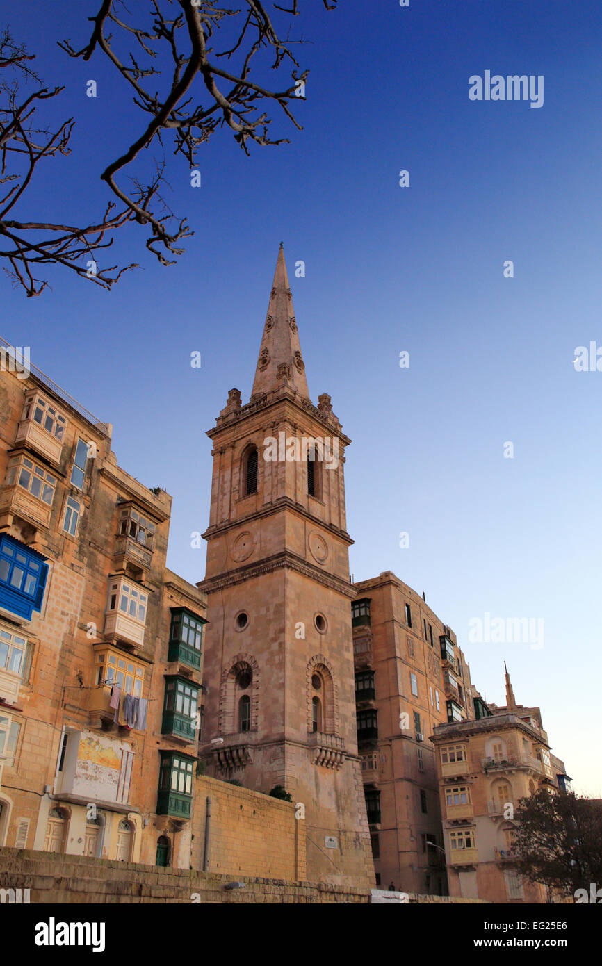 Street in old town, La Valletta, Malta Stock Photo