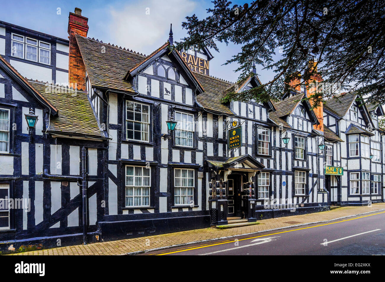 Old historic centre of droitwich spa famous as a salt mining town and thermal bath spa town  old,historic,heritage,building,arch Stock Photo