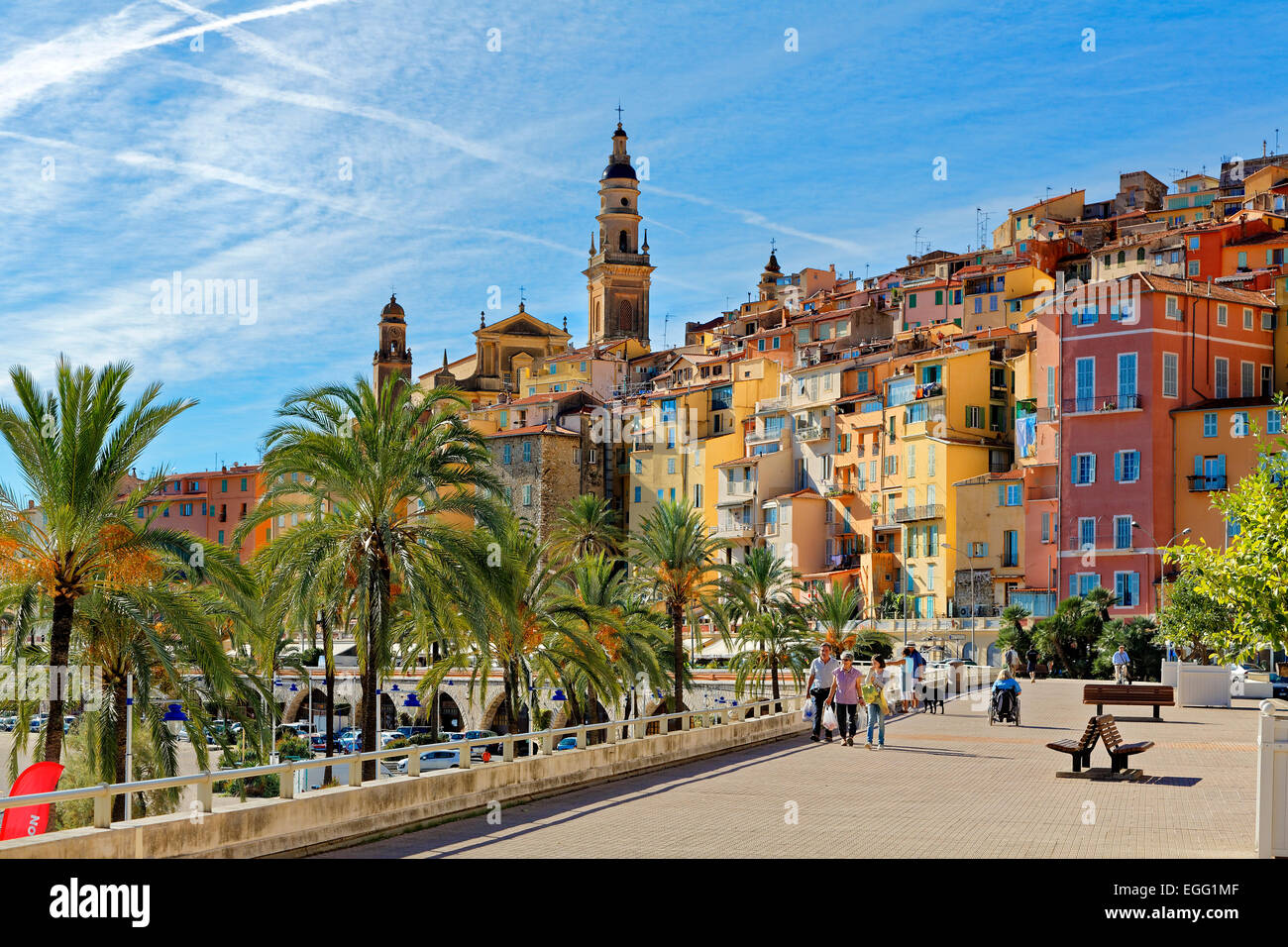 France, City of Menton Stock Photo