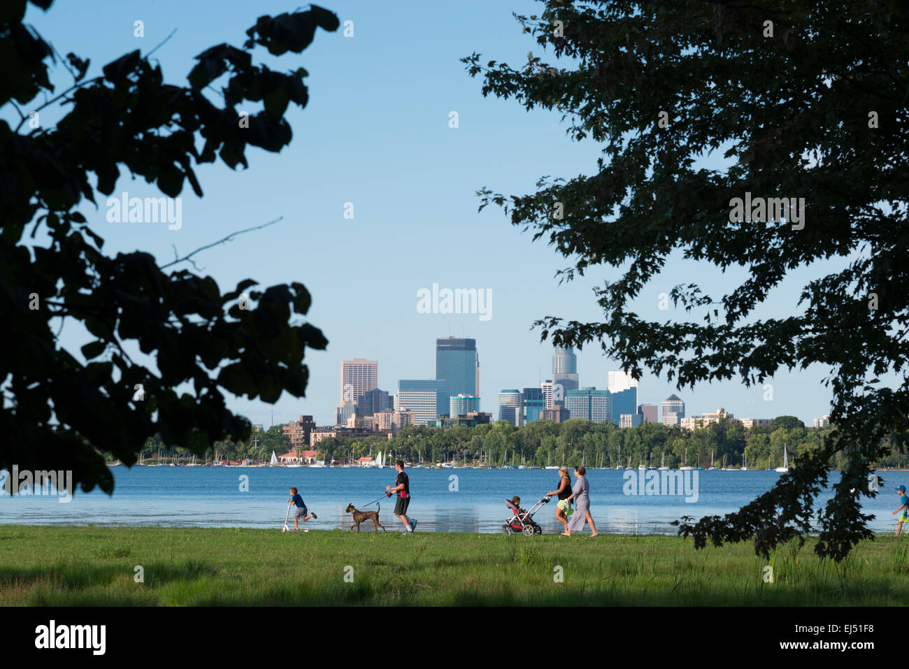 Lake Calhoun. Ground rounds scenic byways. Minneapolis. Minnesota. USA. Stock Photo