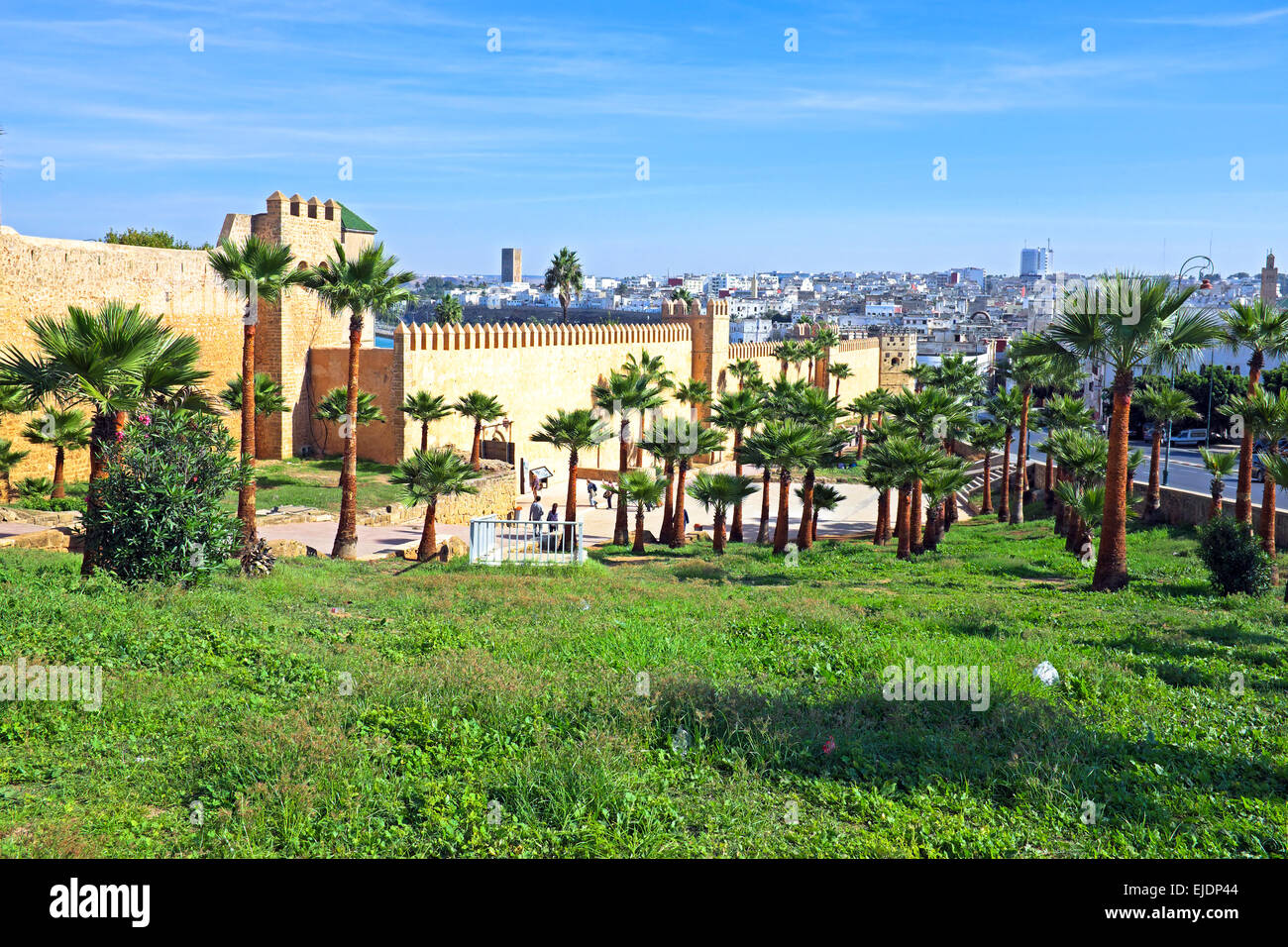 Old city walls in Rabat, Morocco Stock Photo