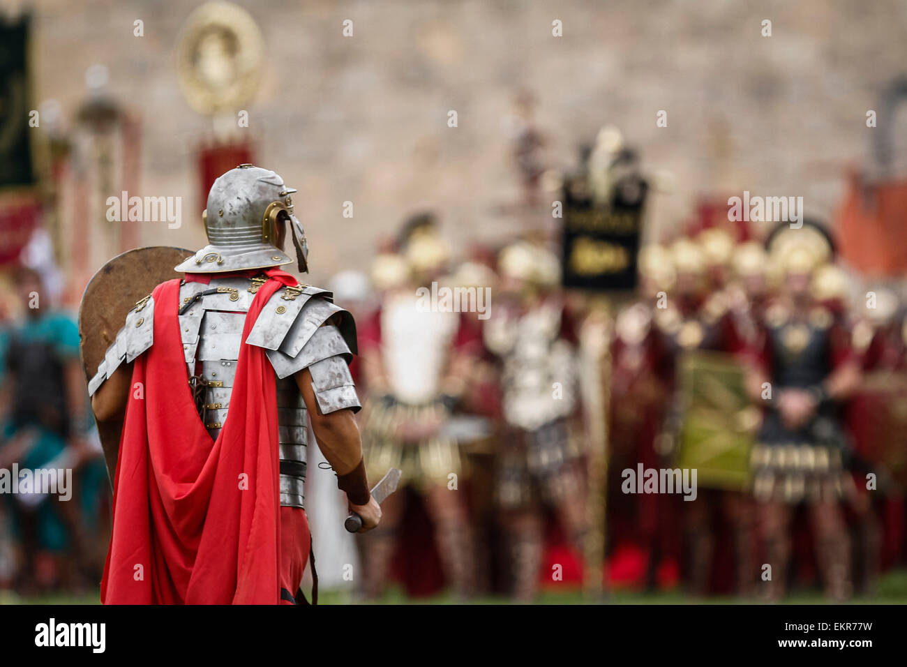 Carthaginians and Romans Festival. Roman soldier Stock Photo - Alamy