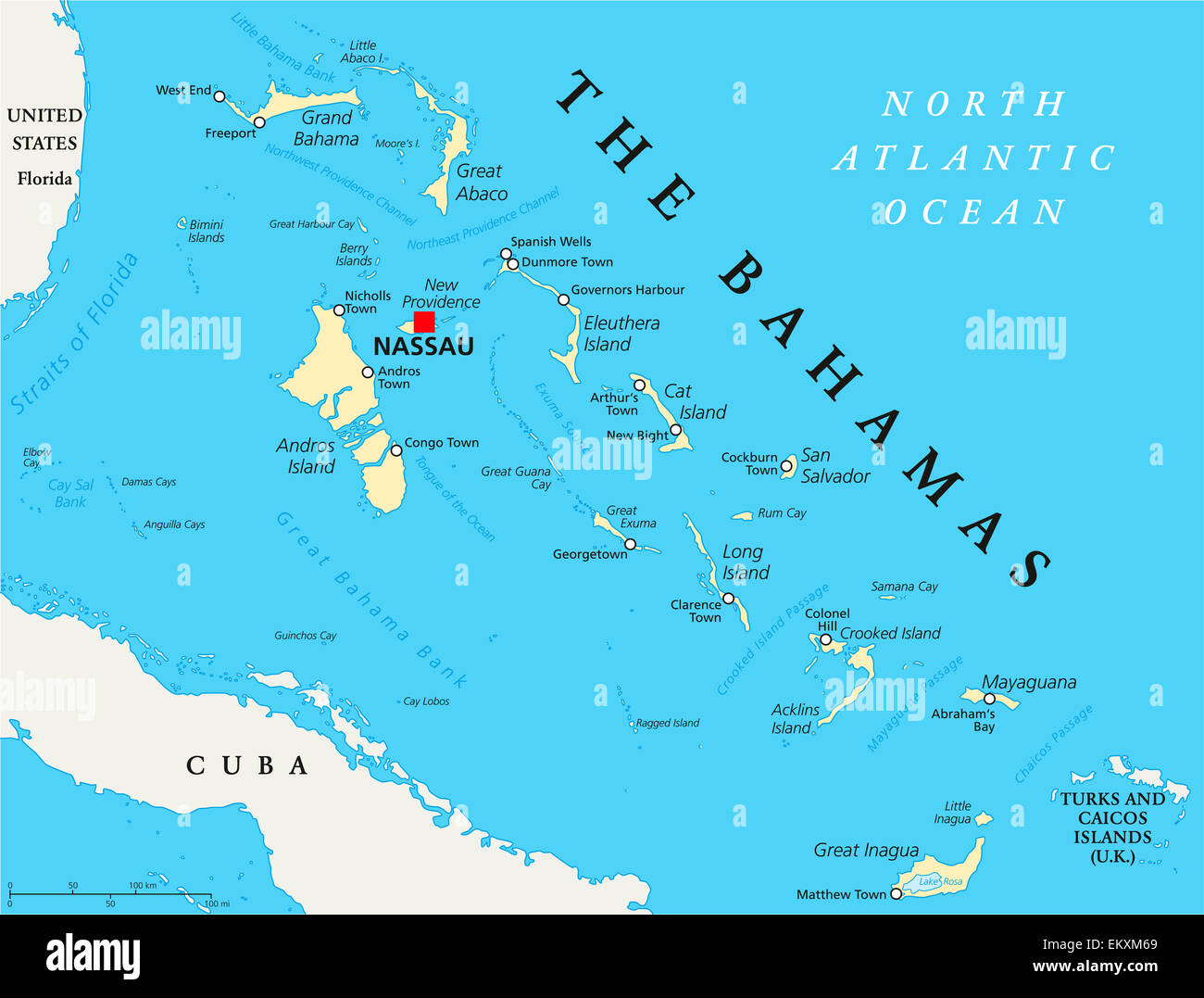 Old Map Of Nassau Bahamas