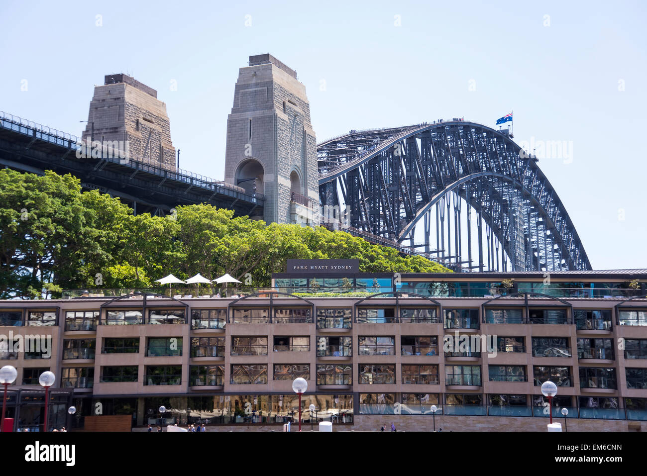 View at Hotel Park Hyatt Sydney. Stock Photo