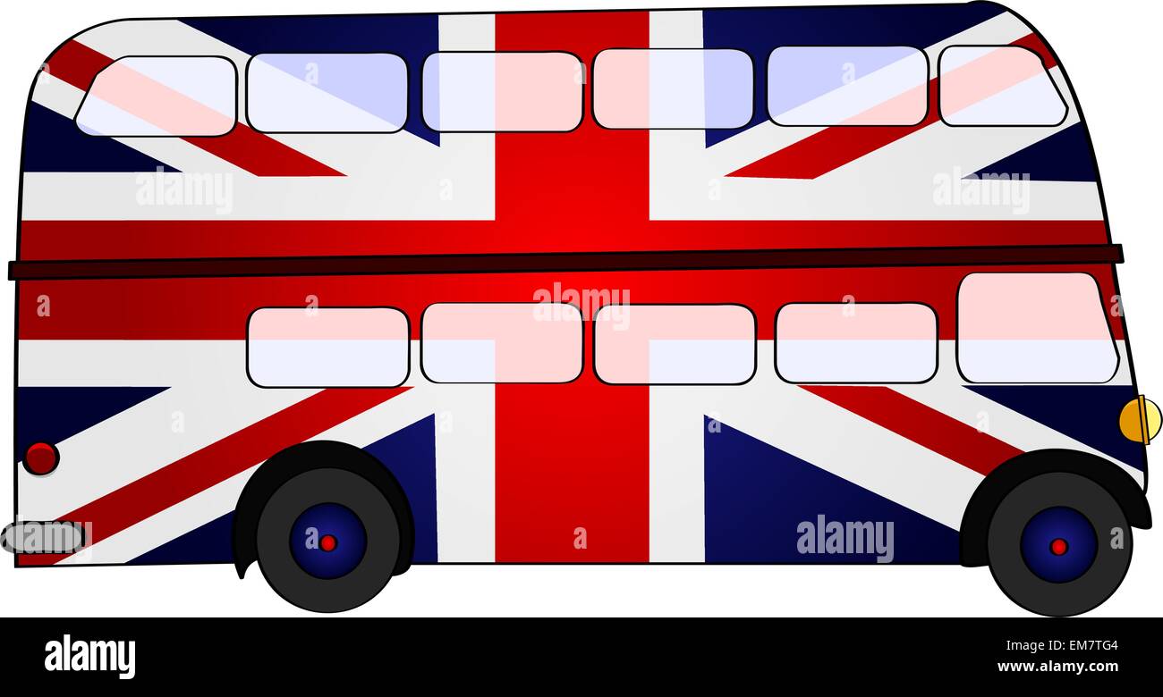 UK double deck bus Stock Vector